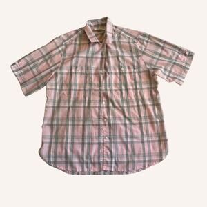 PARTNERS BY MERVYN'S vintage shirt, button up collar short sleeve size 10